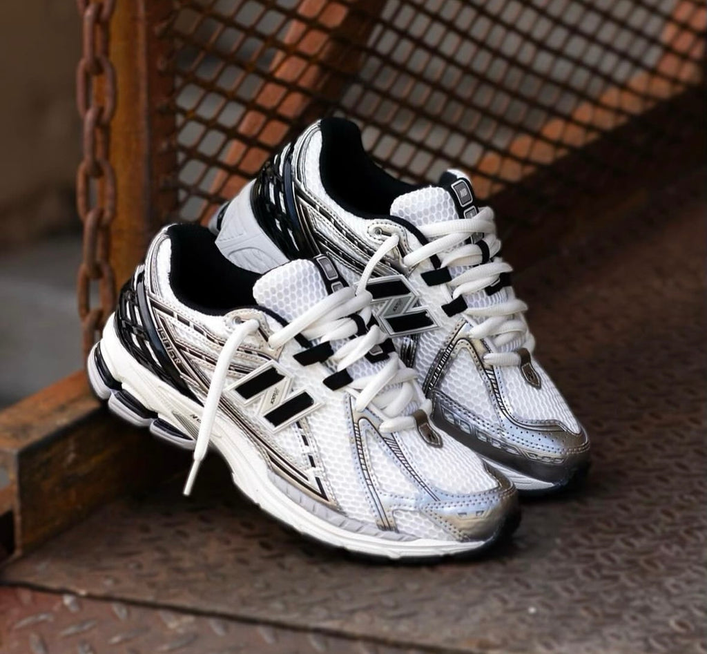 NEW BALANCE 1906 TRAINERS WHITE BLACK CHROME