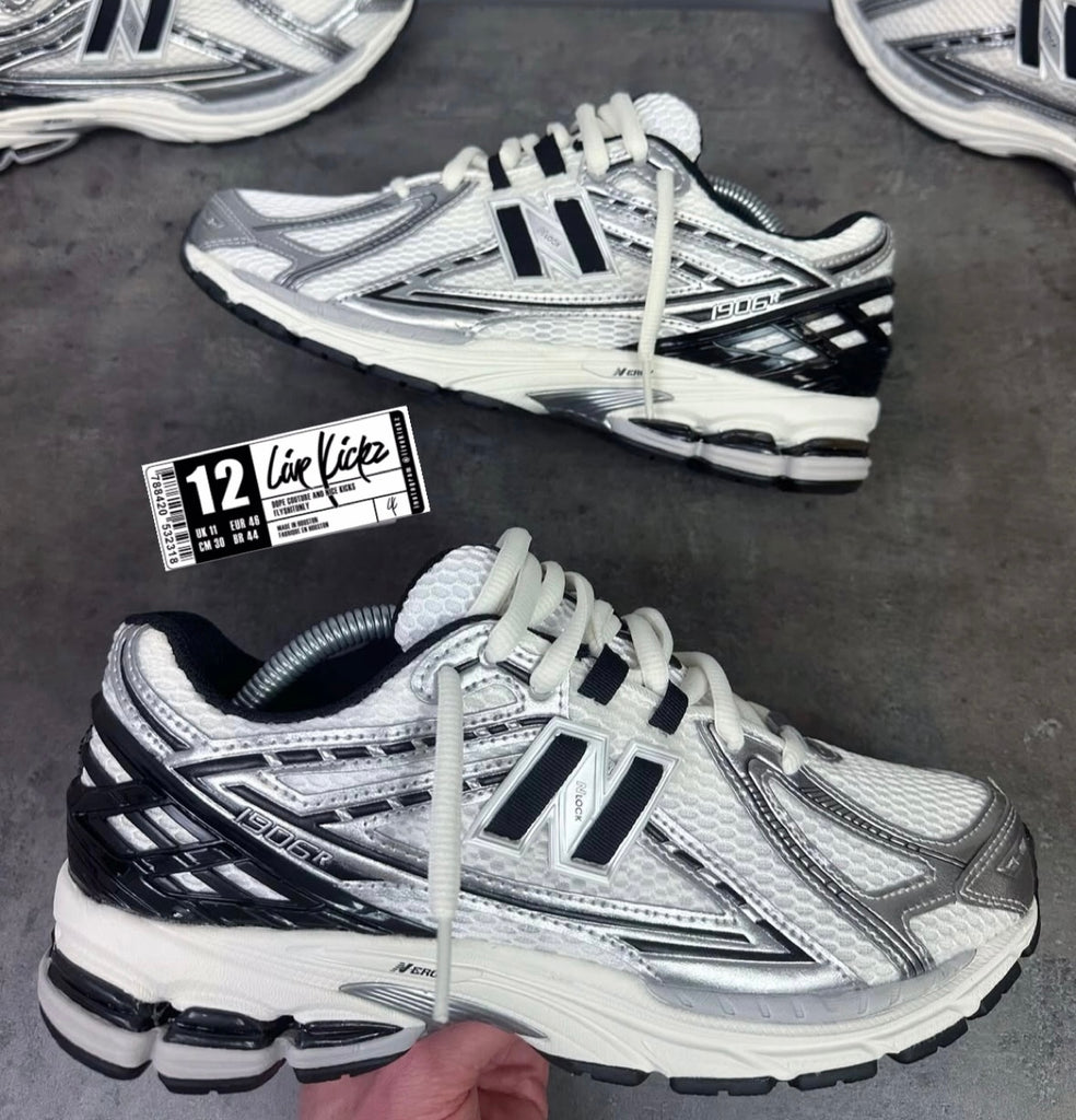 NEW BALANCE 1906 TRAINERS WHITE BLACK CHROME